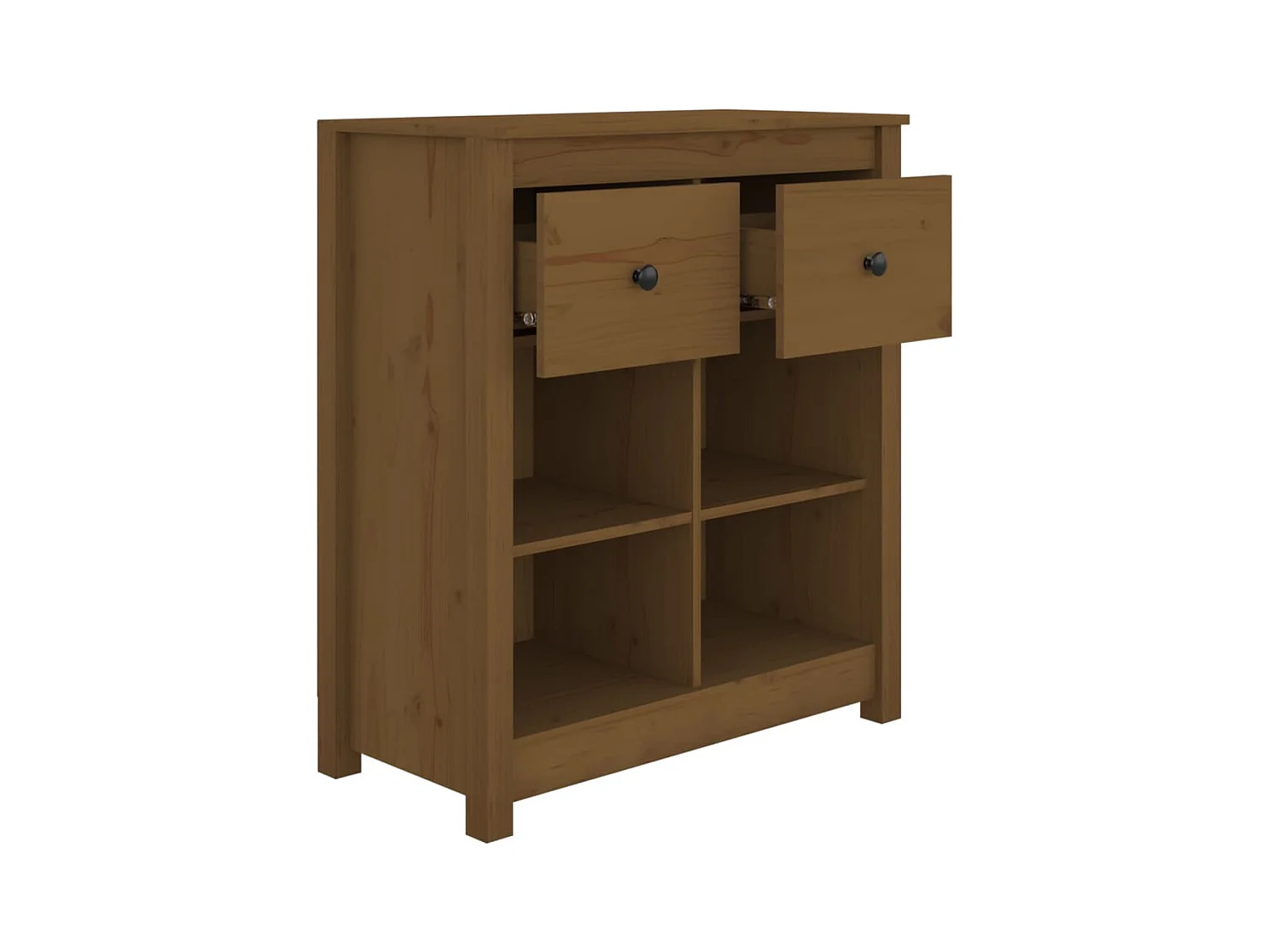 Buffet | Bahut | Meuble de rangement Marron miel 70x35x80 cm Bois massif de pin