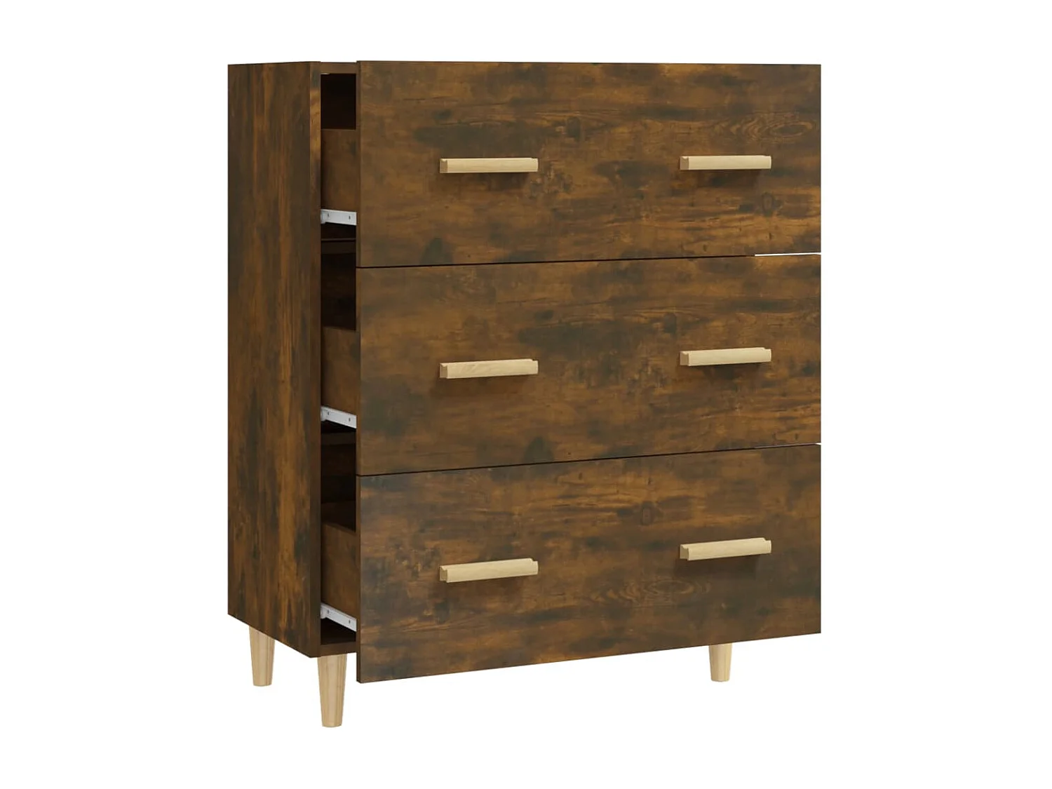 Buffet | Bahut | Meuble de rangement Chêne fumé 70x34x90 cm Bois d'ingénierie