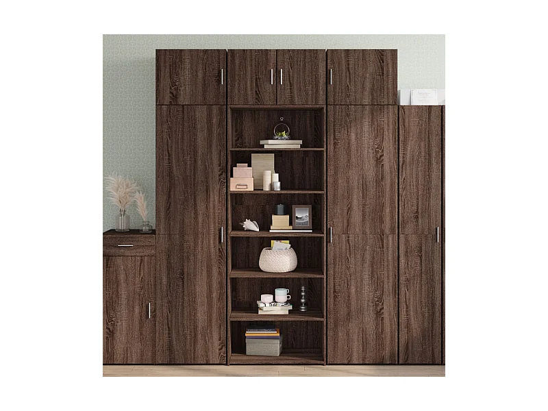 Buffet | Bahut | Meuble de rangement haut chêne marron 70x41x185 cm bois d'ingénierie