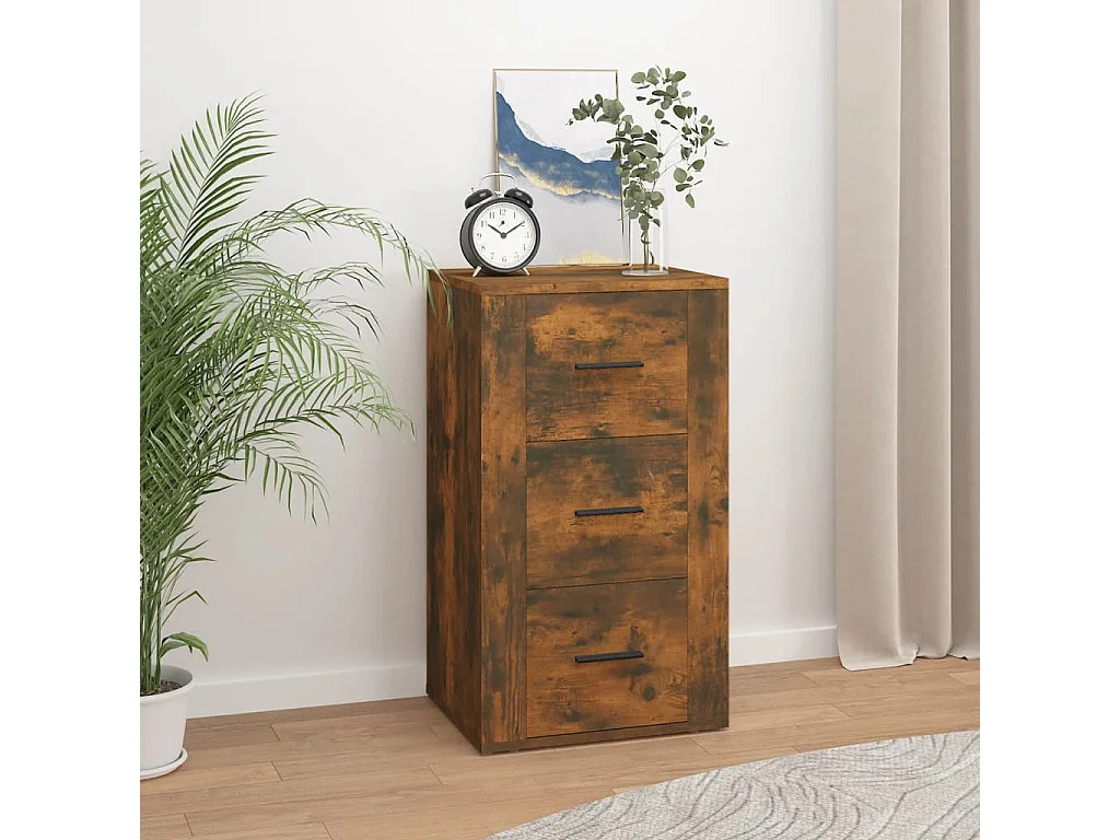 Buffet | Bahut | Meuble de rangement Chêne fumé 40x33x70 cm Bois d'ingénierie