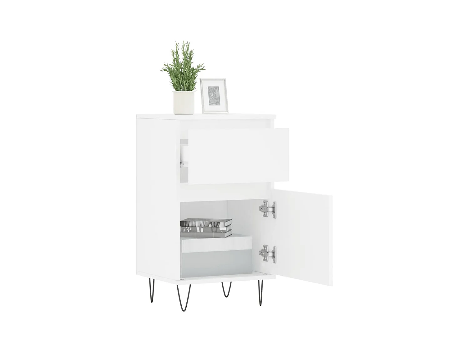 Buffets | Bahuts | Meuble de rangement 2 pcs blanc 40x35x70 cm bois d’ingénierie