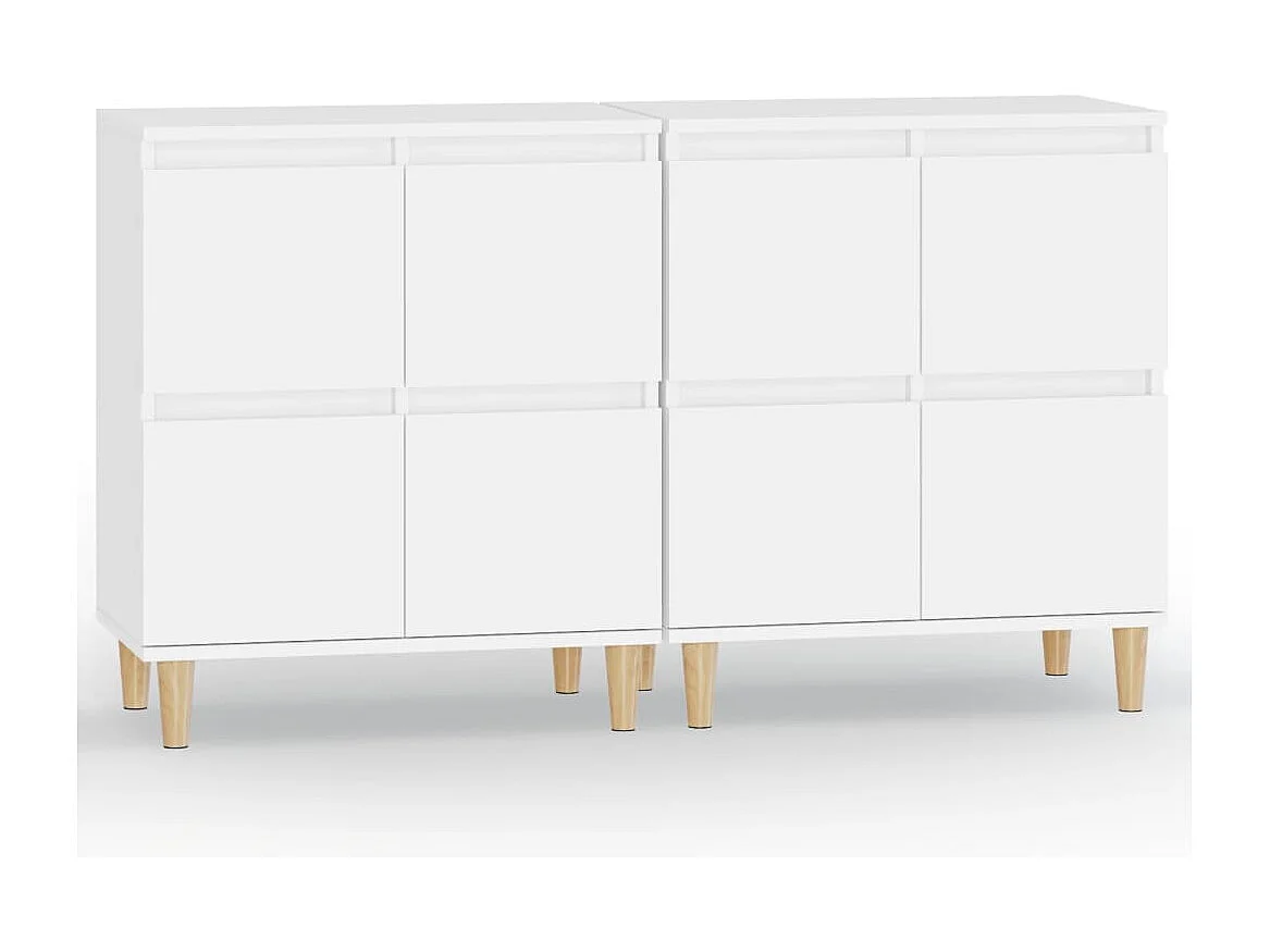 Credenze | Buffet | Armadi 2pz Bianche 60x35x70 cm in Legno Multistrato