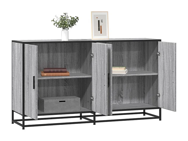 Credenza | Buffet | Armadio Grigio Sonoma 134x35x76 cm in Truciolato