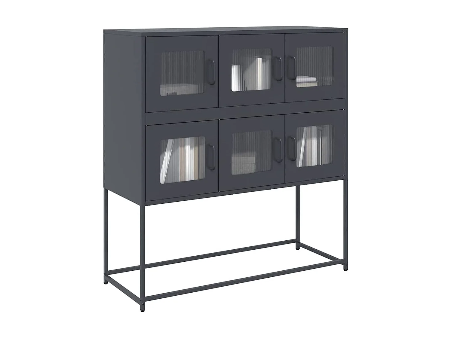 Buffet | Bahut | Meuble de rangement anthracite 100,5x39x107 cm acier laminé à froid