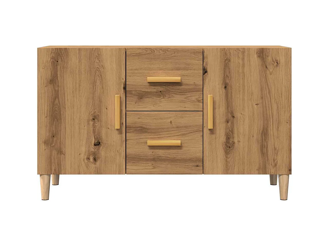 Credenza | Buffet | Armadio Rovere Artigianale 100x36x60 cm in Legno Multistrato