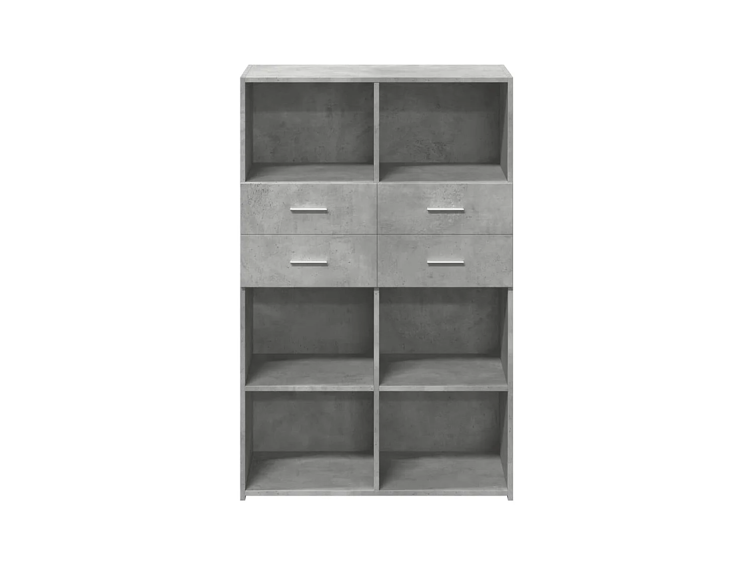 Buffet | Bahut | Meuble de rangement haut gris béton 80x42,5x124 cm bois d'ingénierie