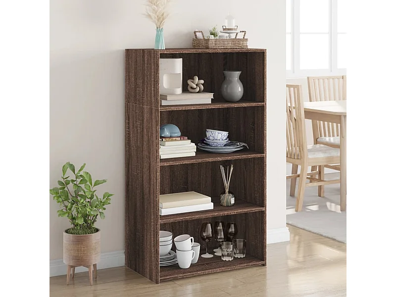 Credenza | Buffet | Armadio Rovere Marrone 70x41x124 cm in Legno Multistrato