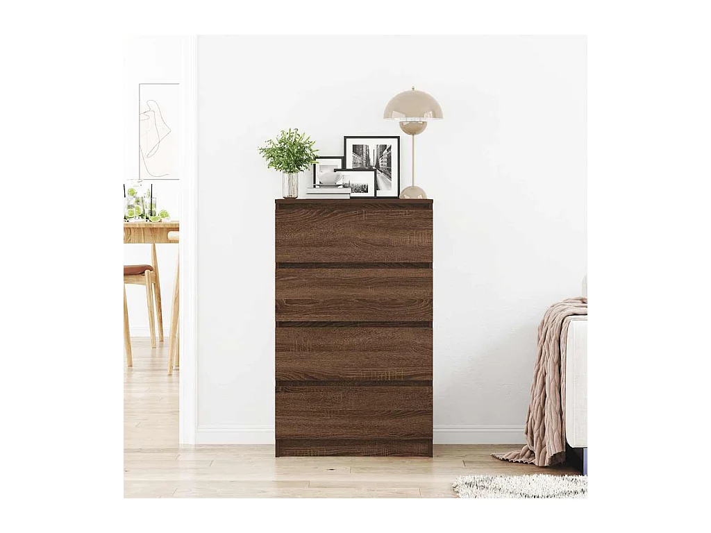 Credenza | Buffet | Armadio Rovere Marrone 60x35x98,5 cm in Legno Multistrato