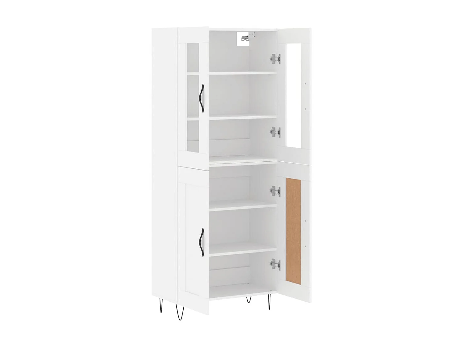 Buffet | Bahut | Meuble de rangement haut Blanc 69,5x34x180 cm Bois d'ingénierie
