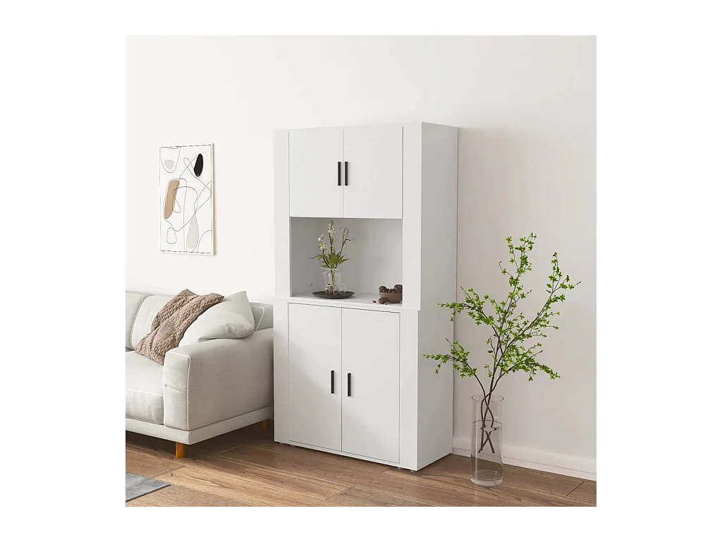 Credenza | Buffet | Armadio Bianca in Legno Multistrato