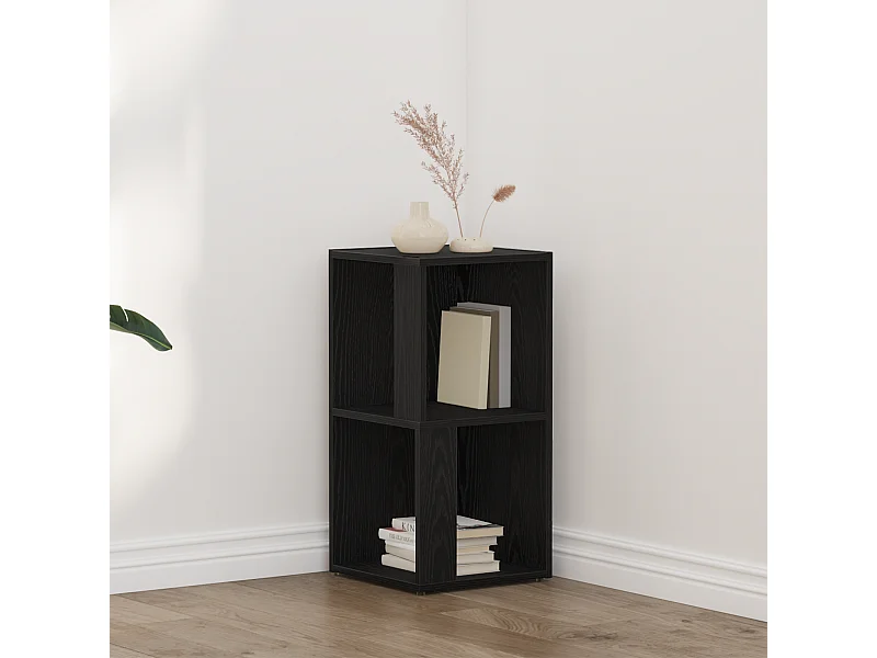 Buffet | Bahut | Meuble de rangement d'angle Noir Chêne 33x33x67 cm Bois d'ingénierie