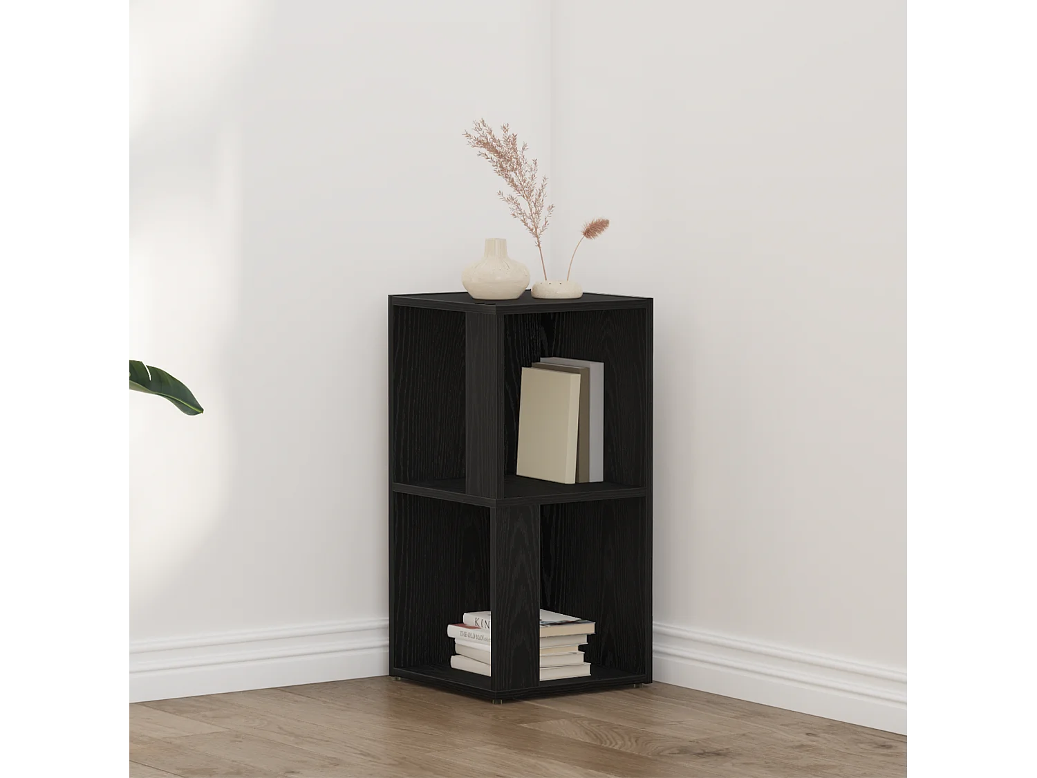 Buffet | Bahut | Meuble de rangement d'angle Noir Chêne 33x33x67 cm Bois d'ingénierie