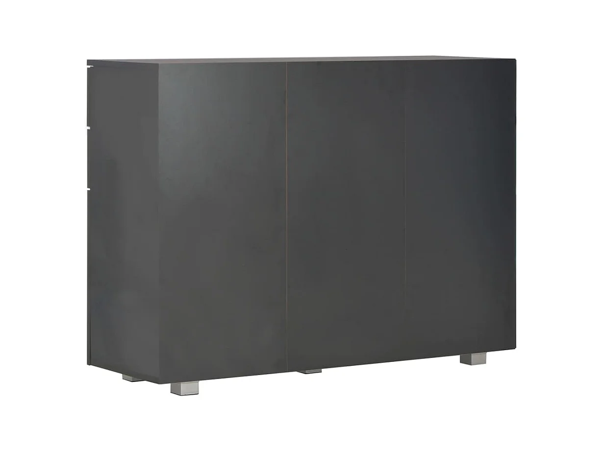 Buffet | Commode à tiroir | Meuble de rangement Noir brillant 107x35x80,5 cm