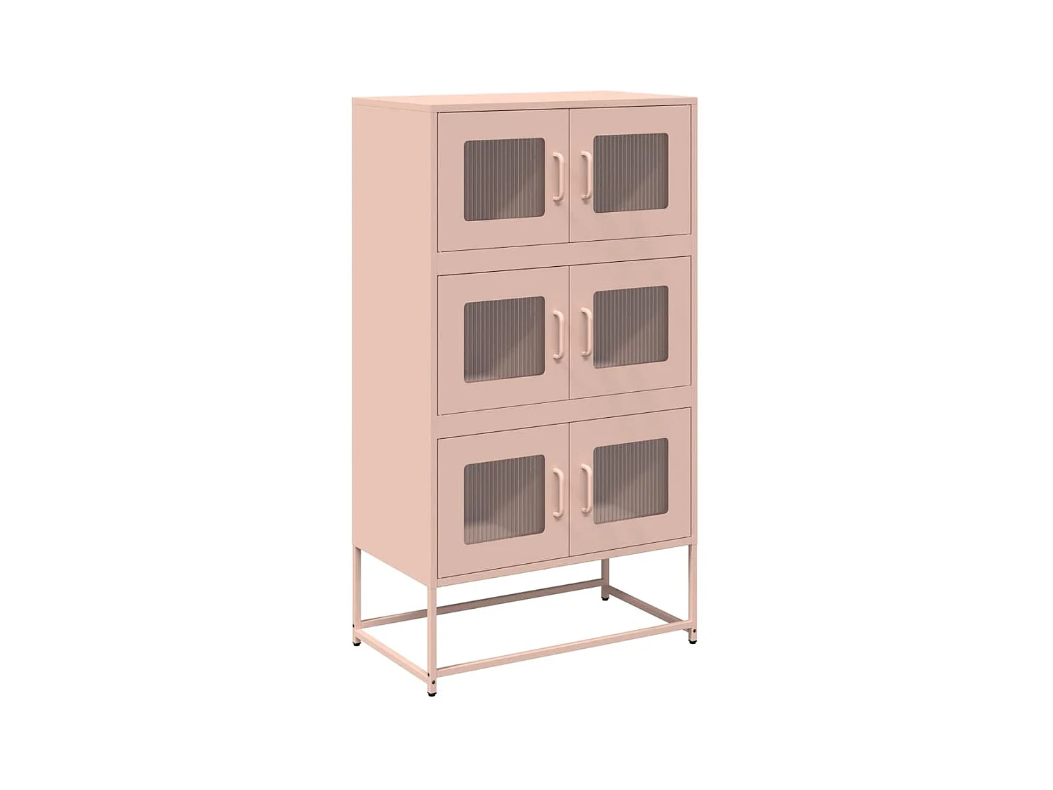 Credenza | Buffet | Armadio Rosa 68x39x123 cm in Acciaio