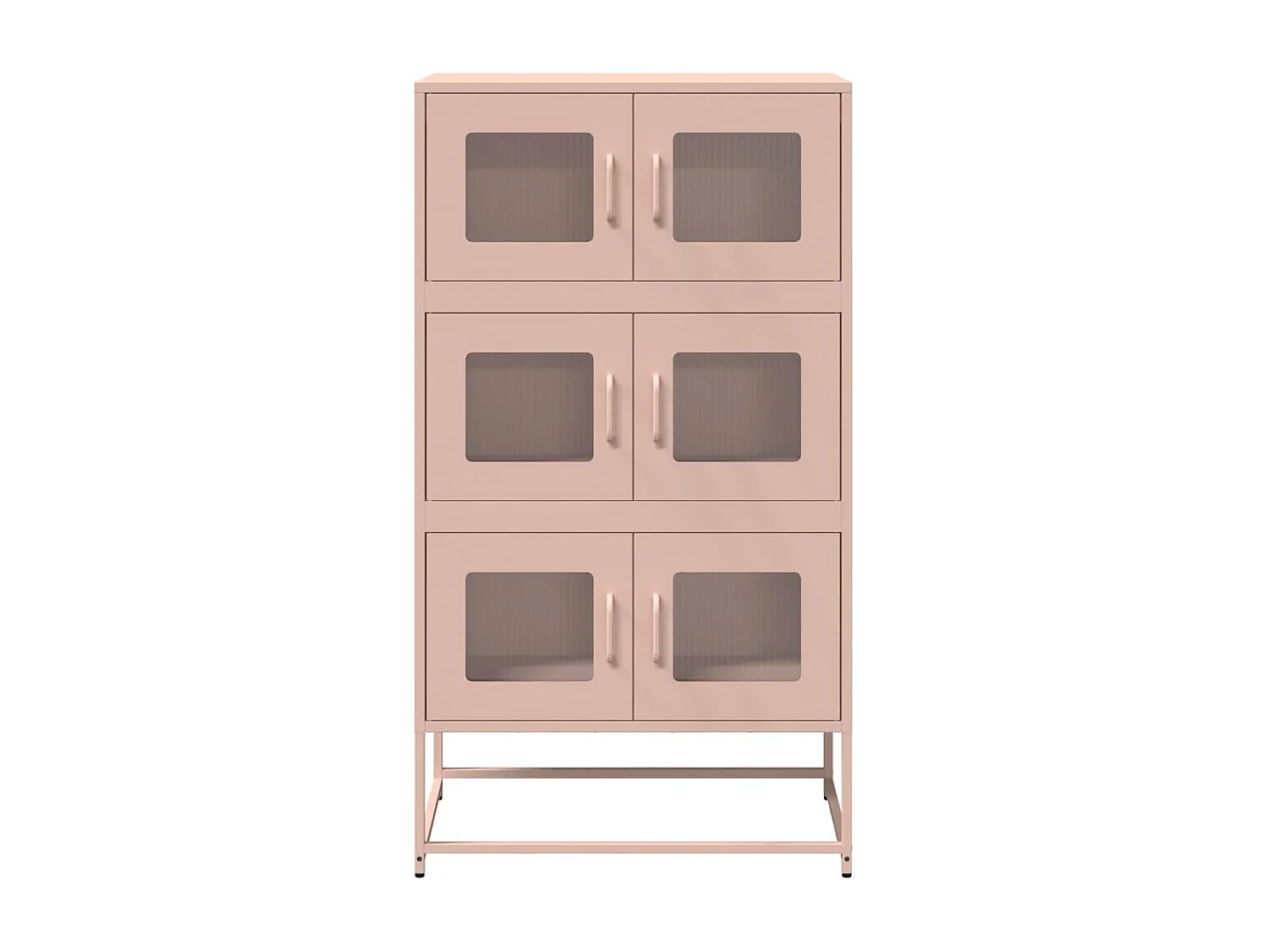 Buffet | Bahut | Meuble de rangement haut rose 68x39x123 cm acier