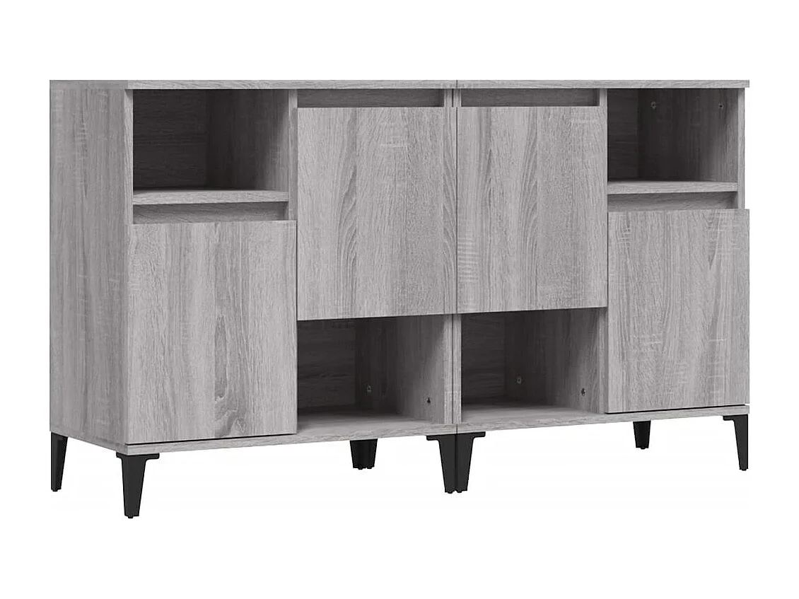 Credenze | Buffet | Armadi 2pz Grigio Sonoma 60x35x70 cm in Legno Multistrato