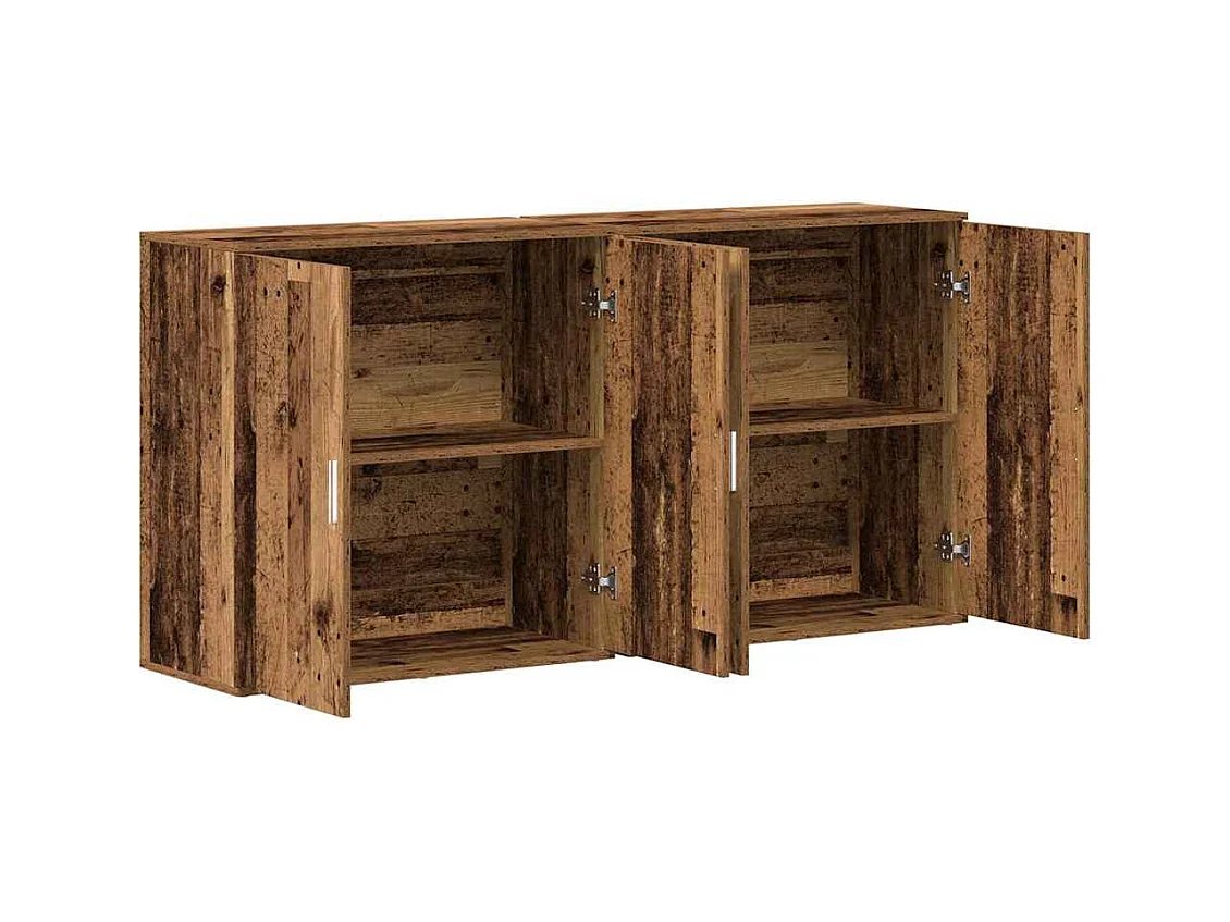 Credenza | Sideboard Consolle 2 pezzi Legno Antico 79x38x80 cm Legno Ingenerizzato