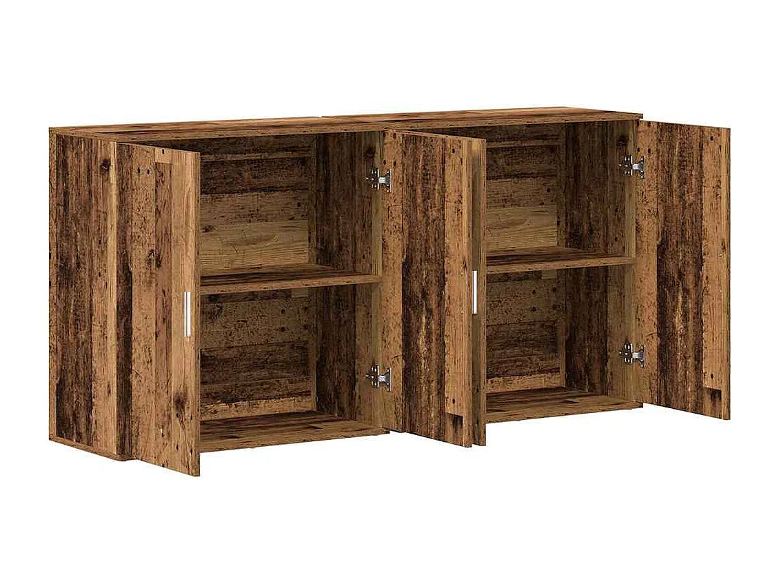 Buffets | Bahuts | Meuble de rangement 2 pcs Bois ancien 79x38x80 cm Bois d'ingénierie