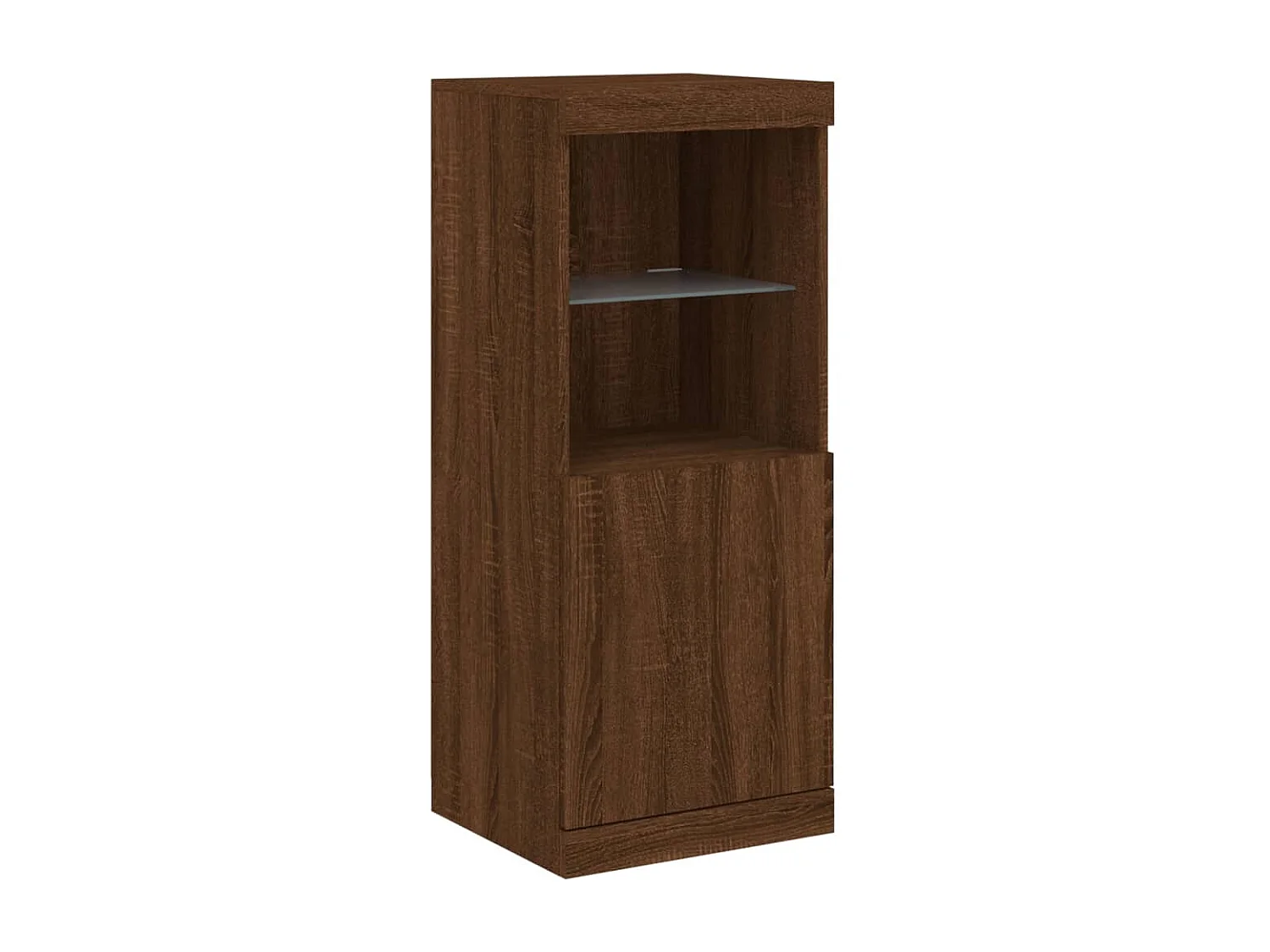 Buffet | Bahut | Meuble de rangement avec lumières LED chêne marron 41x37x100 cm