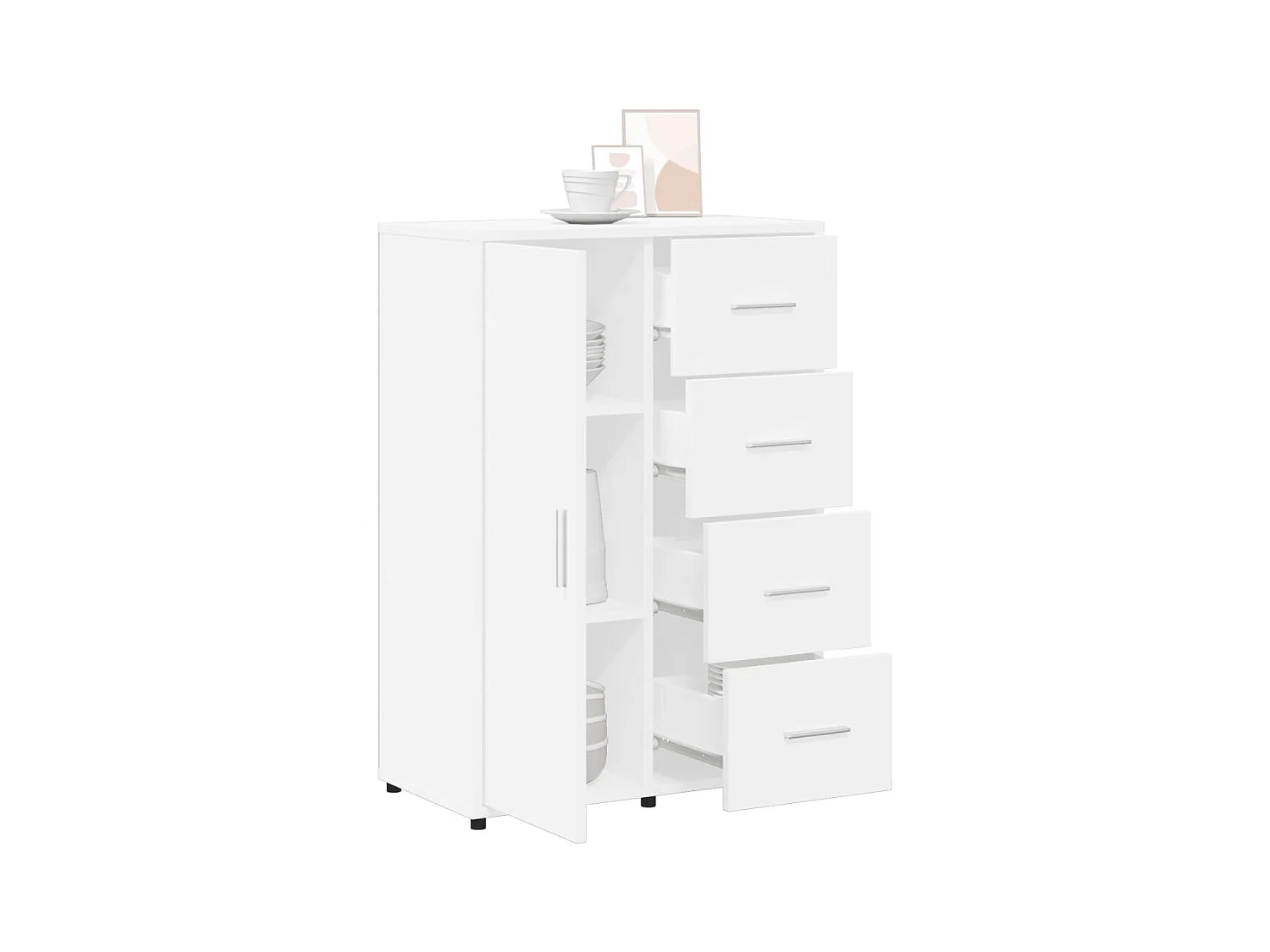 Buffets | Bahuts | Meuble de rangement 2 pcs blanc 60x31x84 cm bois d'ingénierie