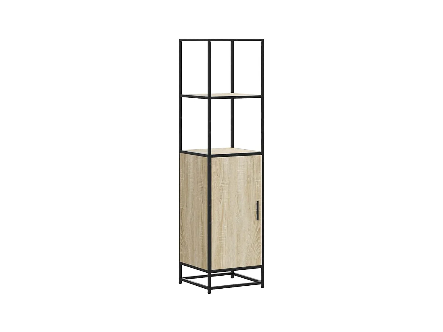 Buffet | Bahut | Meuble de rangement haut chêne sonoma 35,5x35x139 cm bois d'ingénierie métal