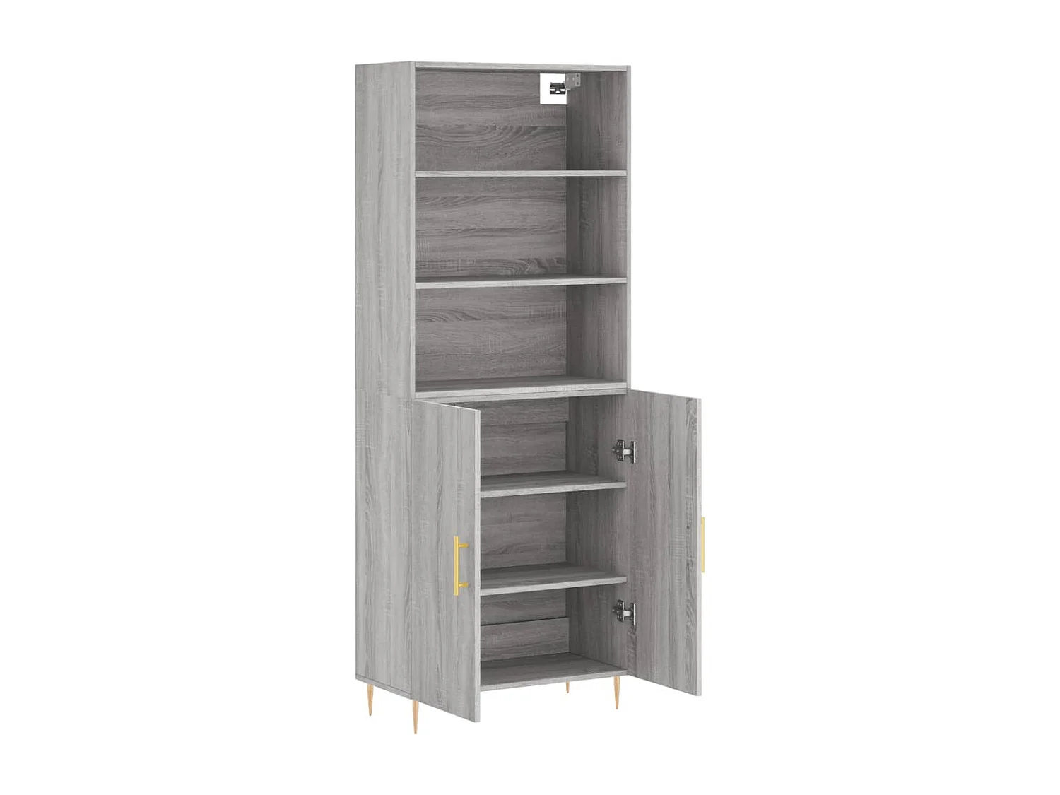 Credenza | Buffet | Armadio Grigio Sonoma 69,5x34x180 cm in Legno Multistrato