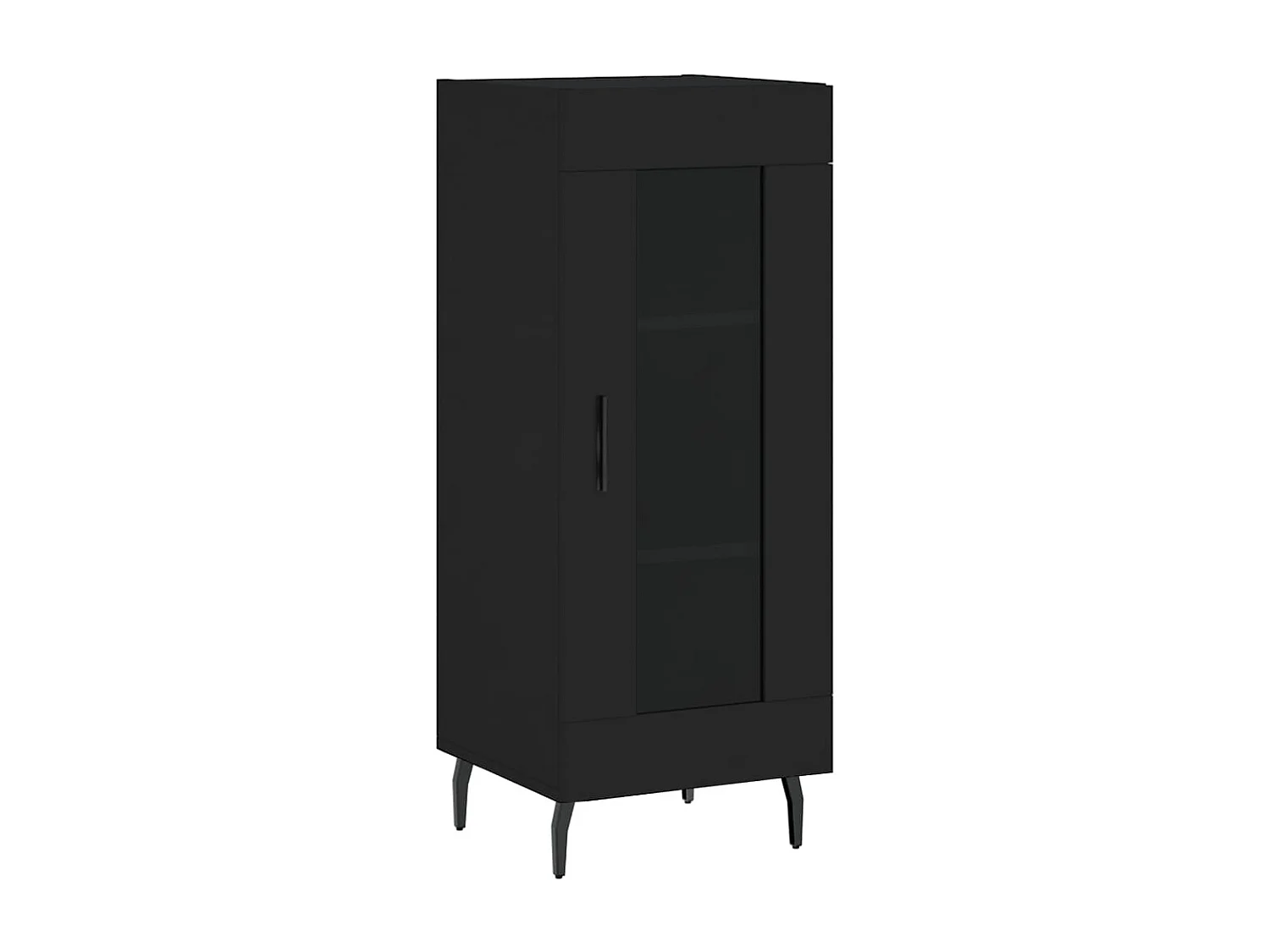 Buffet | Bahut | Meuble de rangement Noir 34,5x34x90 cm Bois d'ingénierie