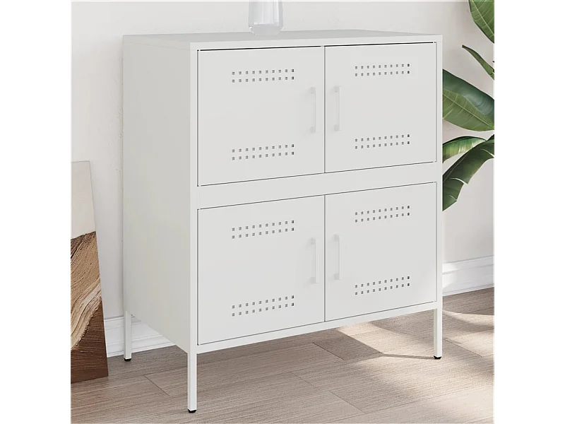 Buffet | Bahut | Meuble de rangement blanc 68x39x79 cm acier