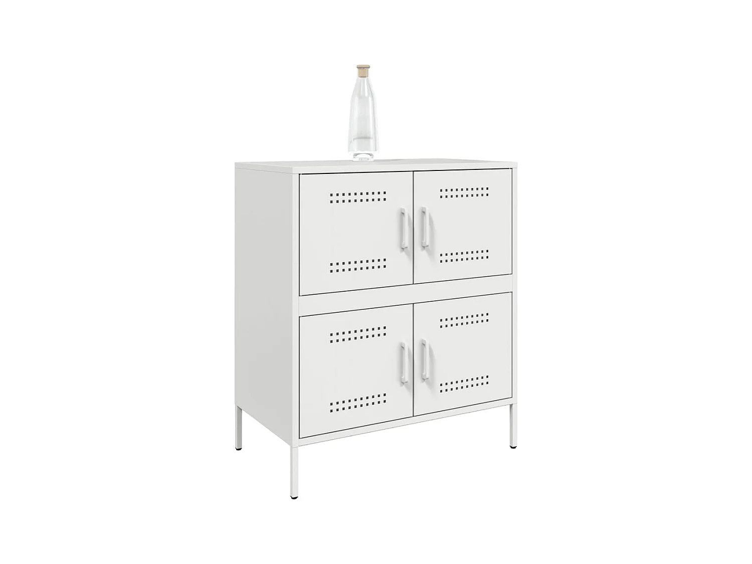 Buffet | Bahut | Meuble de rangement blanc 68x39x79 cm acier