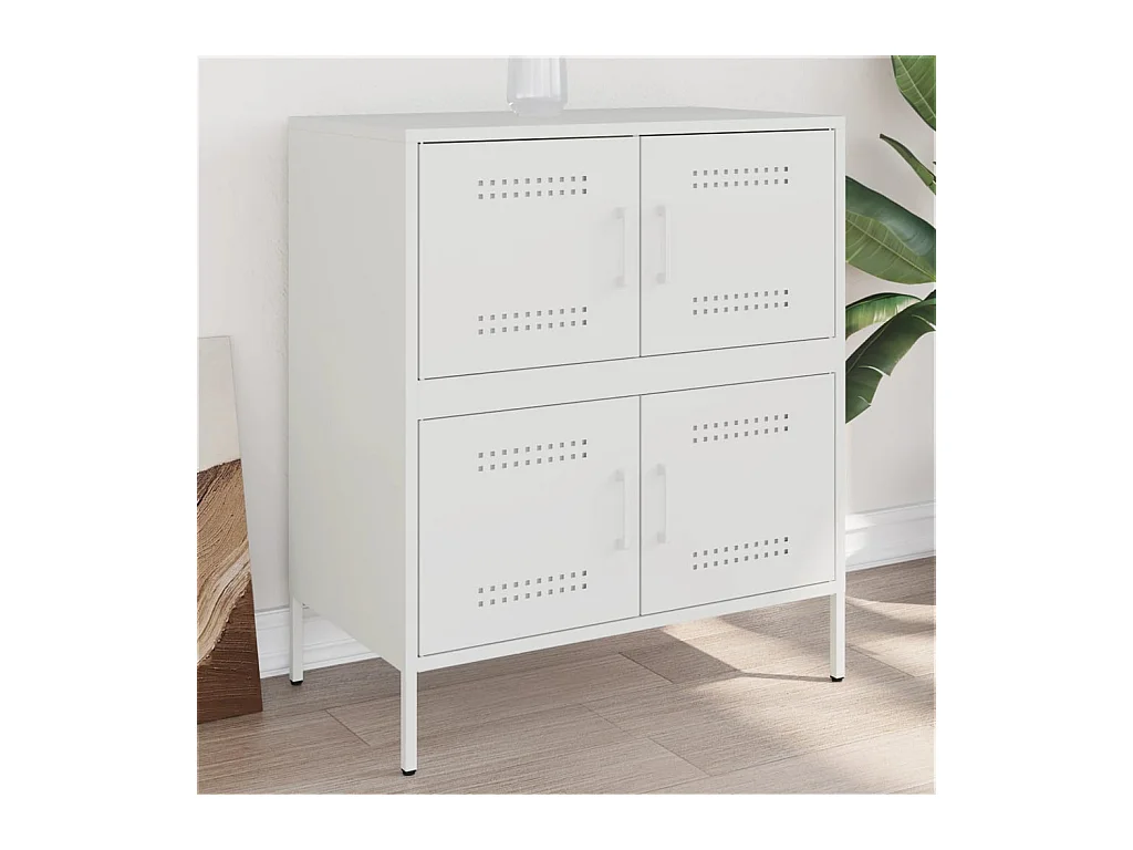 Credenza | Buffet | Armadio Bianca 68x39x79 cm in Acciaio