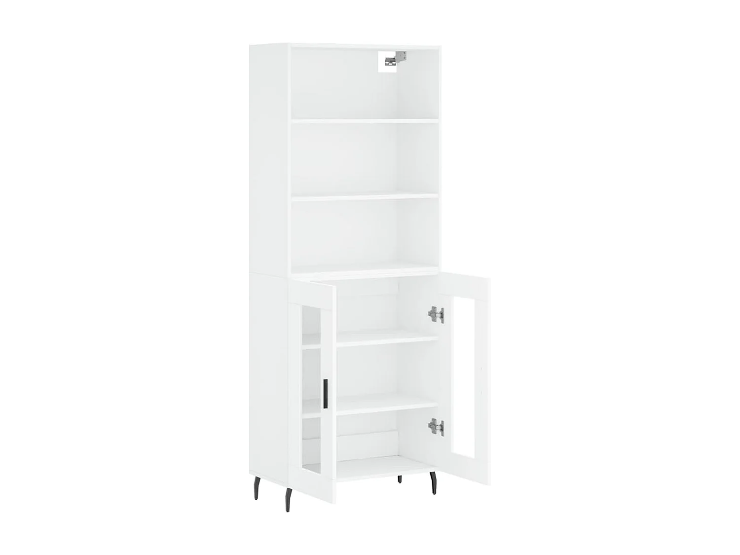 Buffet | Bahut | Meuble de rangement haut Blanc 69,5x34x180 cm Bois d'ingénierie