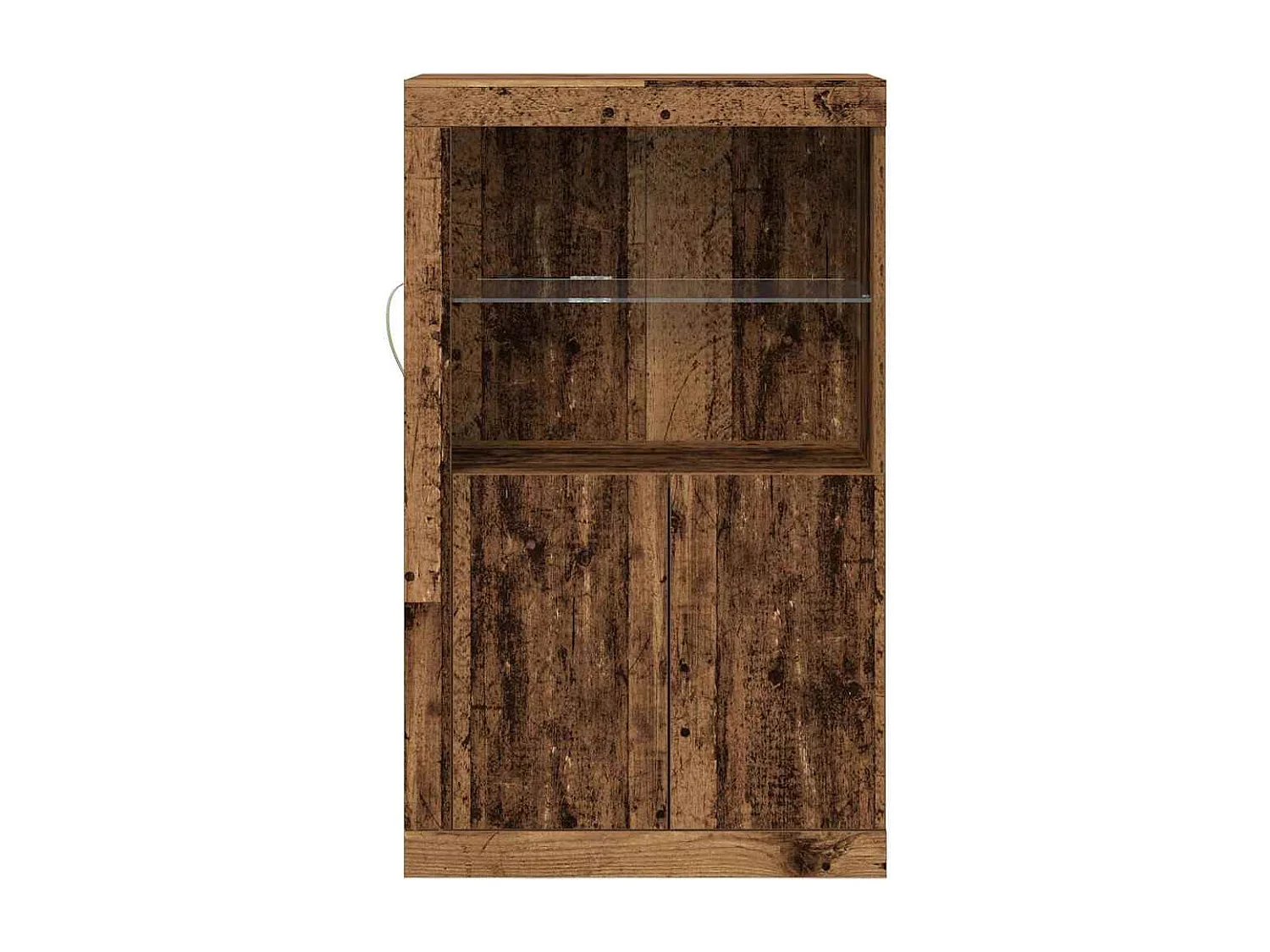 Buffet | Bahut | Meuble de rangement avec lumières LED en bois vieilli 60,5x37x100 cm