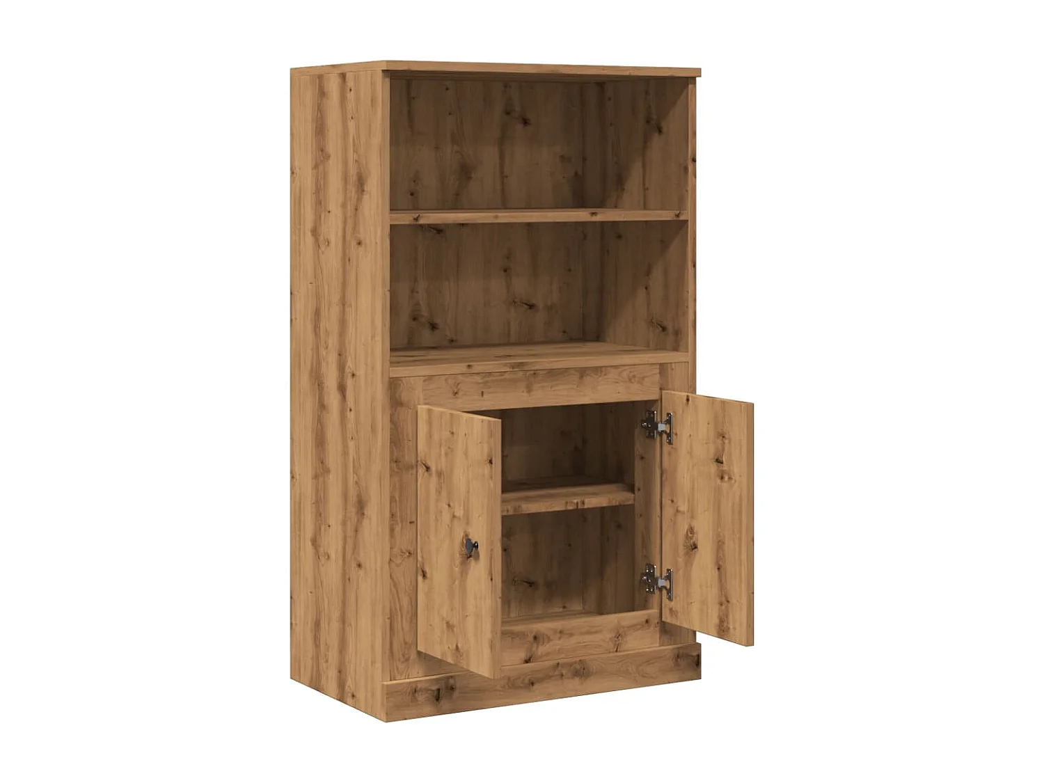 Buffet | Bahut | Meuble de rangement haut chêne artisanal 60x35,5x103,5 cm bois d'ingénierie