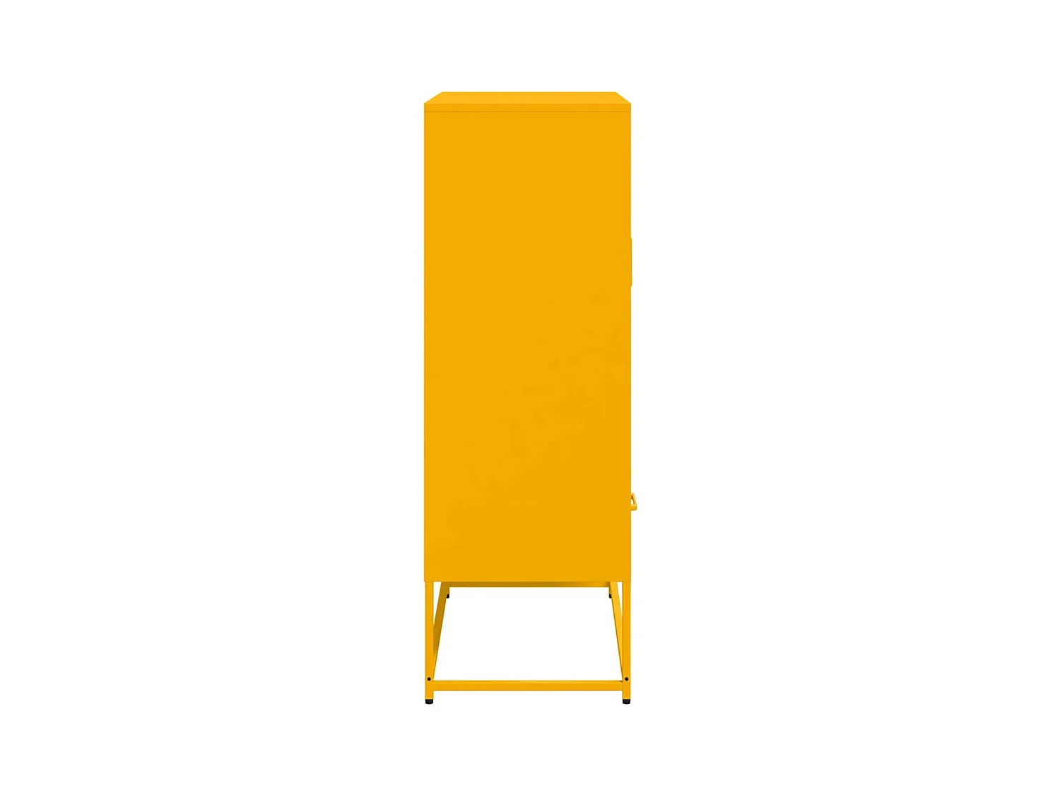 Buffet | Commode à tiroir | Meuble de rangement haut jaune moutarde 68x39x111,5 cm acier