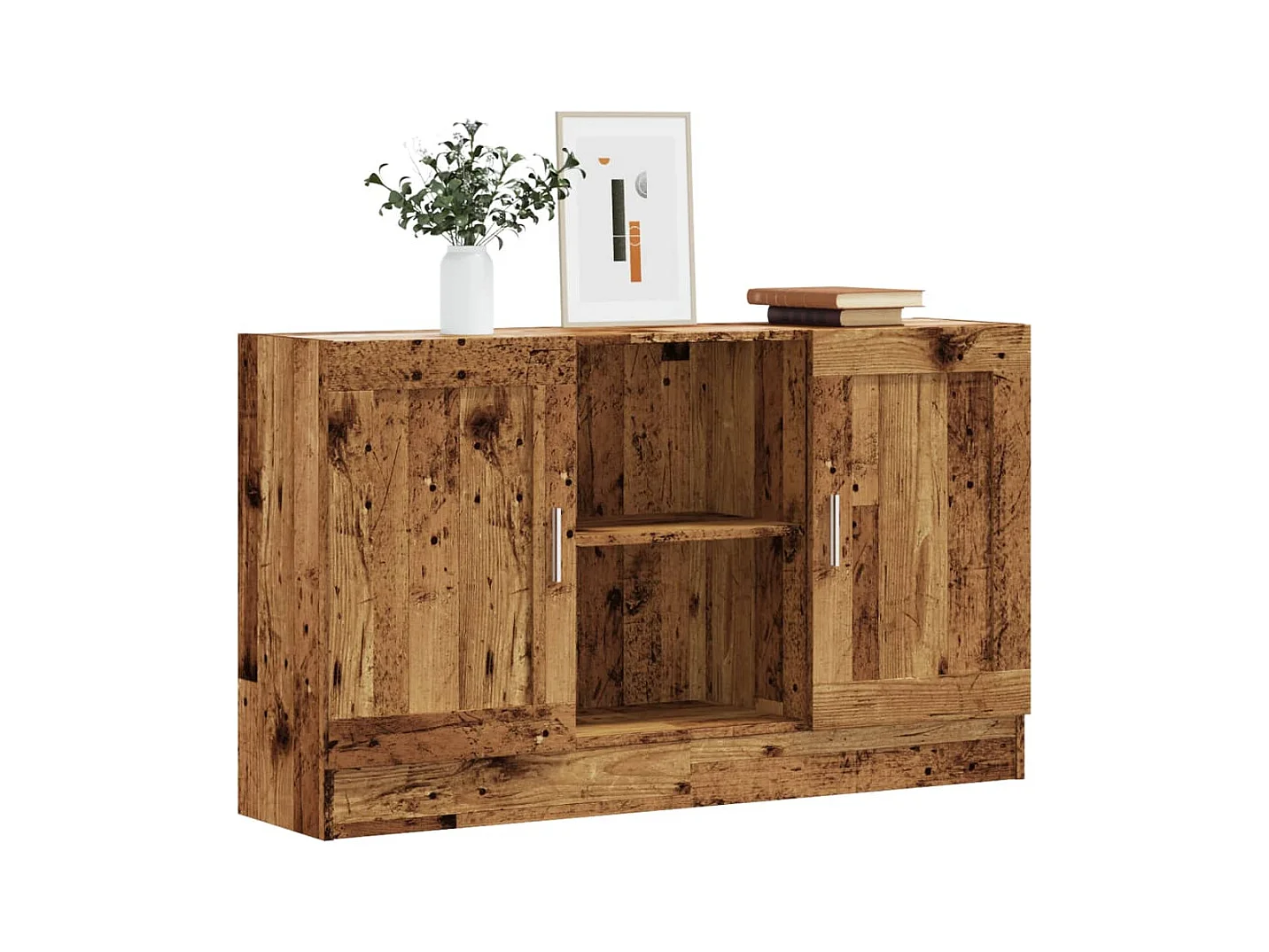 Credenza | Buffet | Armadio Legno Antico 120x30,5x70 cm in Truciolato