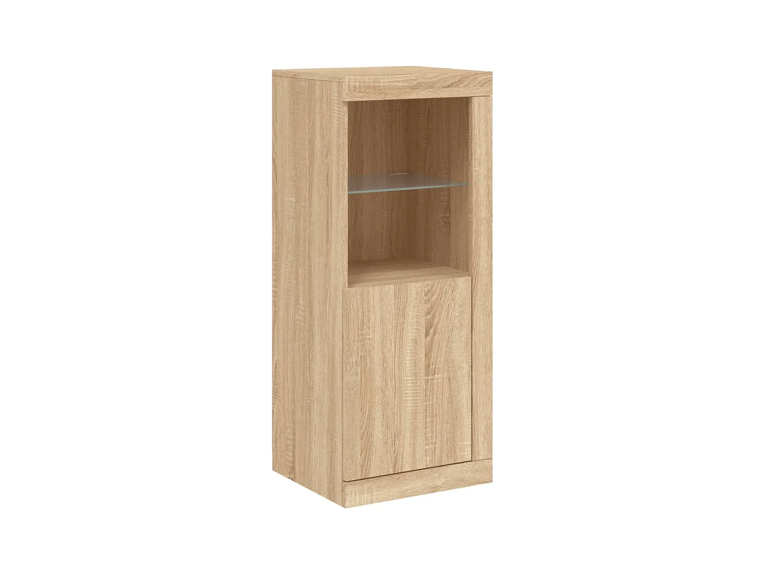 Buffet | Bahut | Meuble de rangement avec lumières LED chêne sonoma 41x37x100 cm