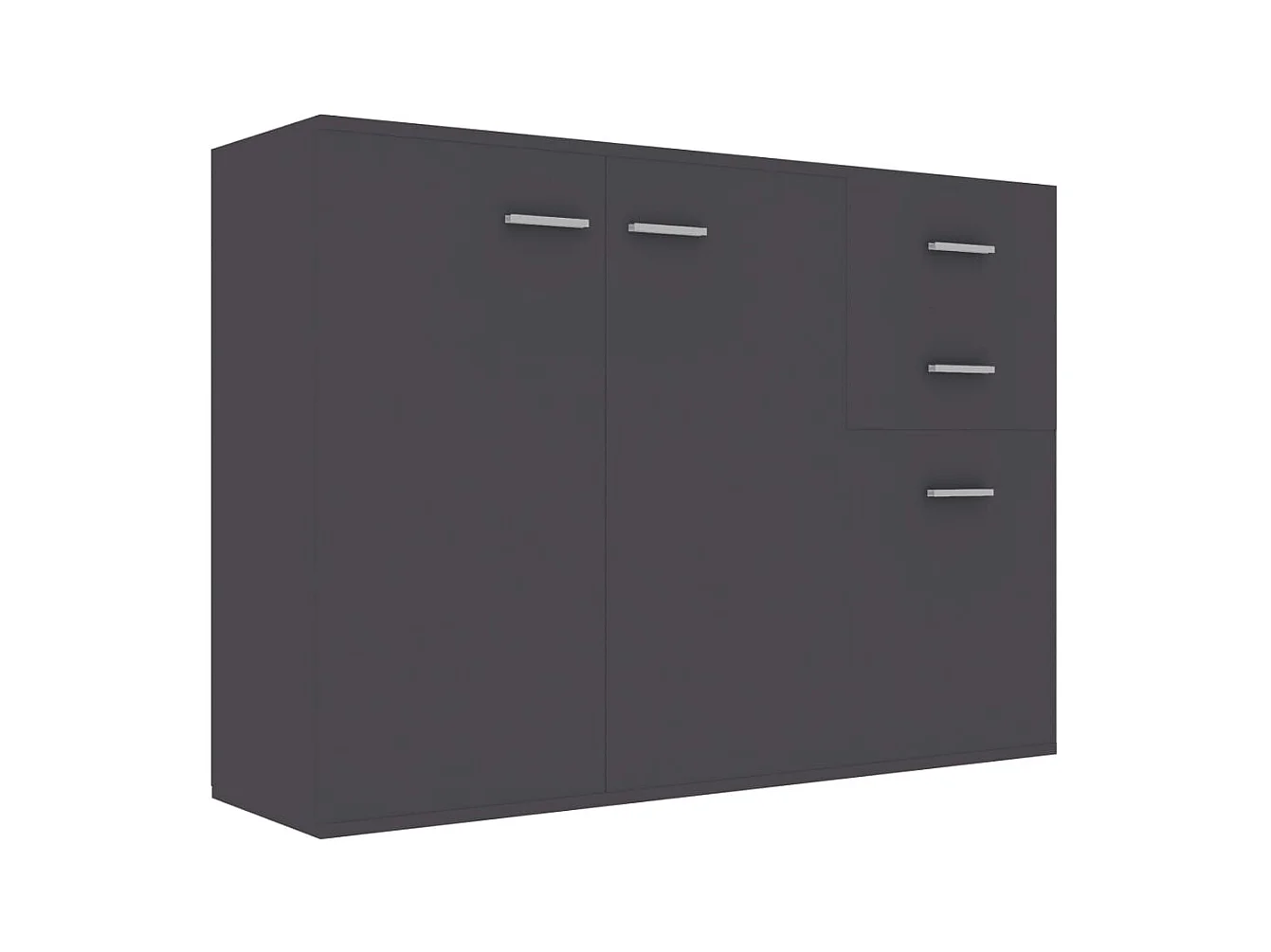 Buffet | Commode à tiroir | Meuble de rangement Gris 105x30x75 cm Bois d’ingénierie