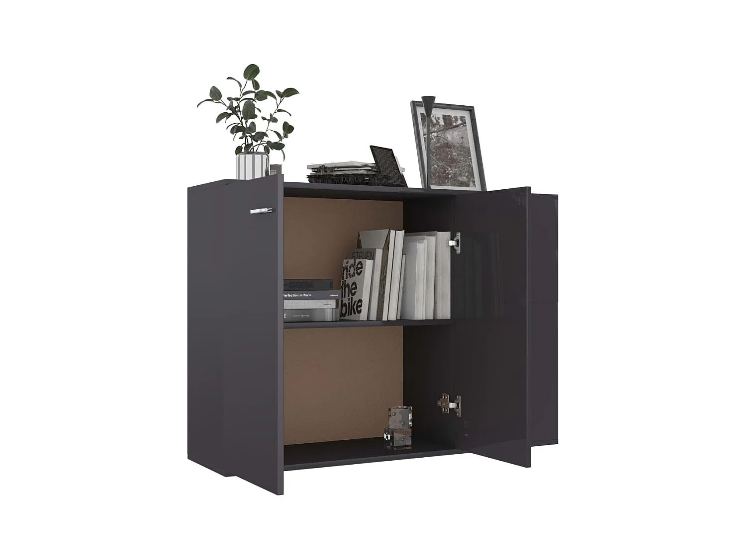 Buffet | Commode à tiroir | Meuble de rangement Gris 105x30x75 cm Bois d’ingénierie