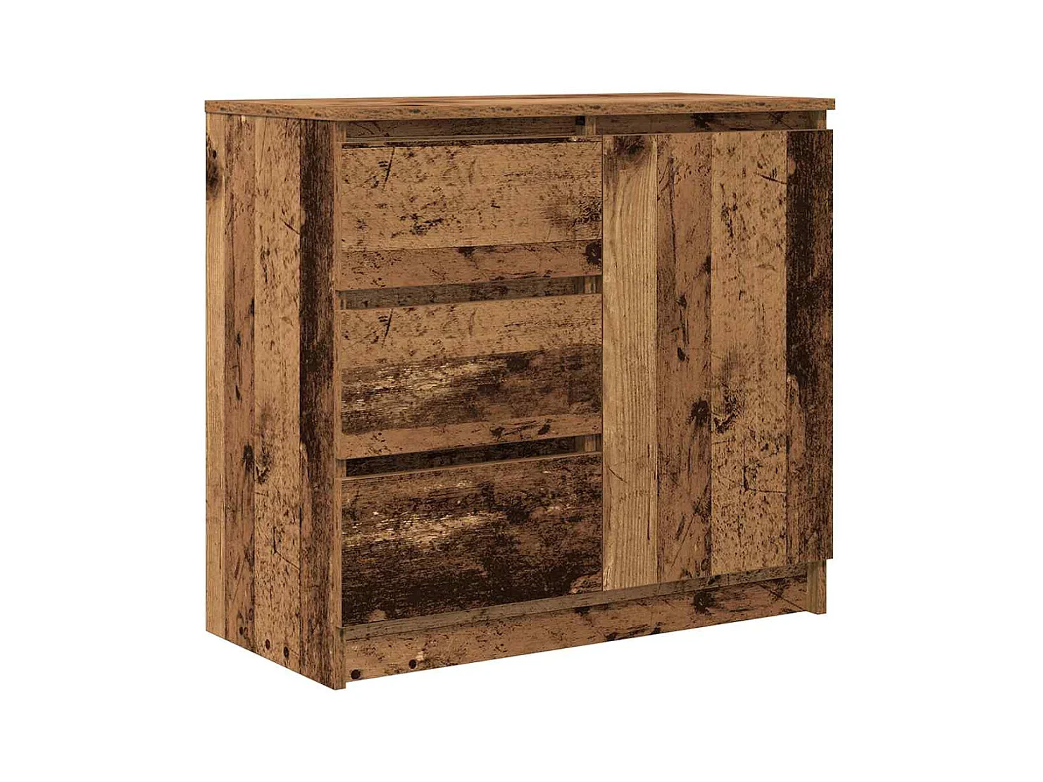 Buffet | Commode à tiroir | Meuble de rangement avec tiroir vieux bois 71x35x65 cm bois d'ingénierie