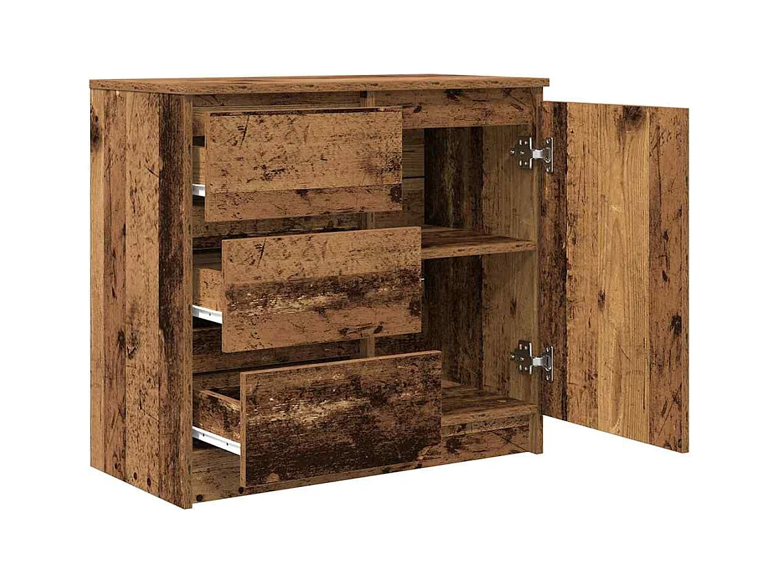 Buffet | Commode à tiroir | Meuble de rangement avec tiroir vieux bois 71x35x65 cm bois d'ingénierie