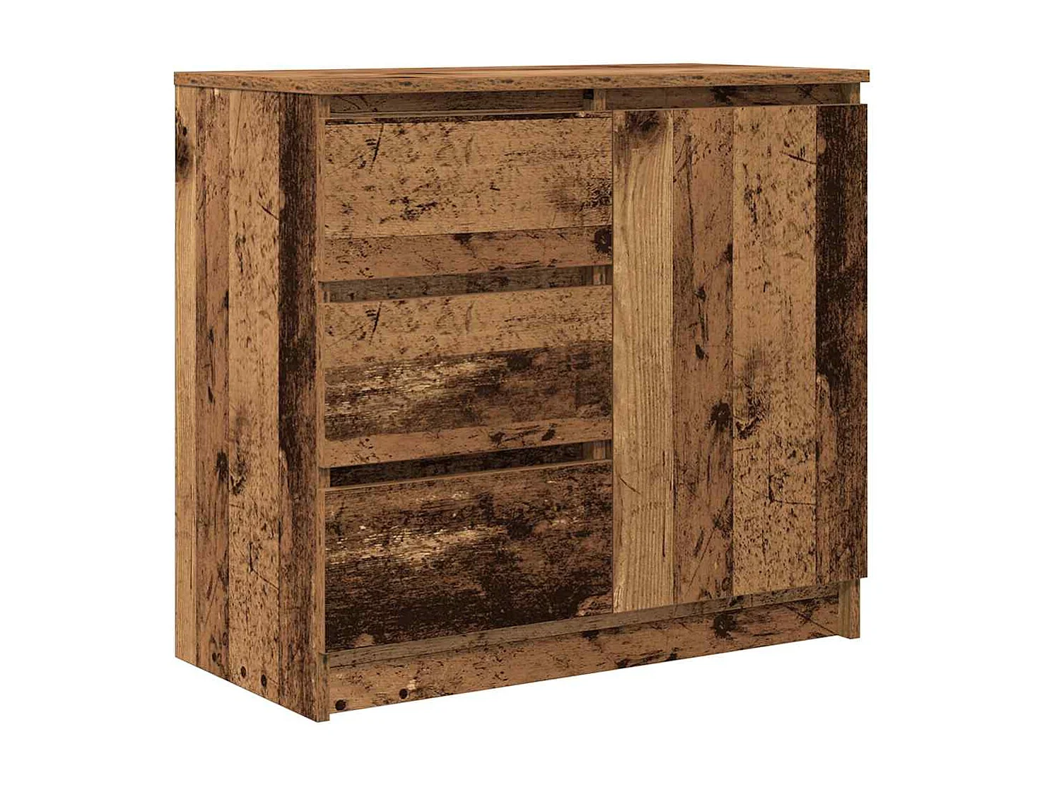 Buffet | Commode à tiroir | Meuble de rangement avec tiroir vieux bois 71x35x65 cm bois d'ingénierie