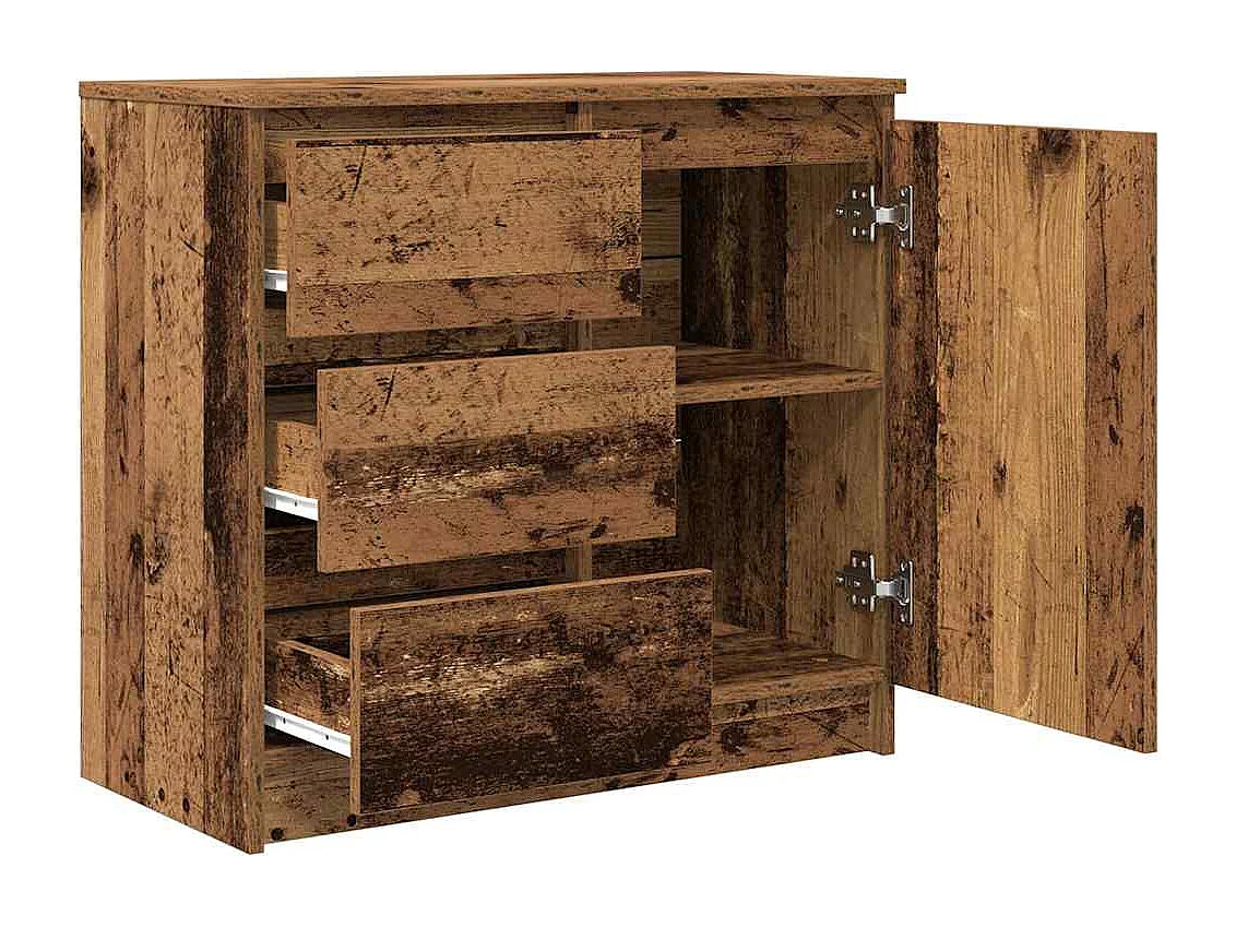 Buffet | Commode à tiroir | Meuble de rangement avec tiroir vieux bois 71x35x65 cm bois d'ingénierie