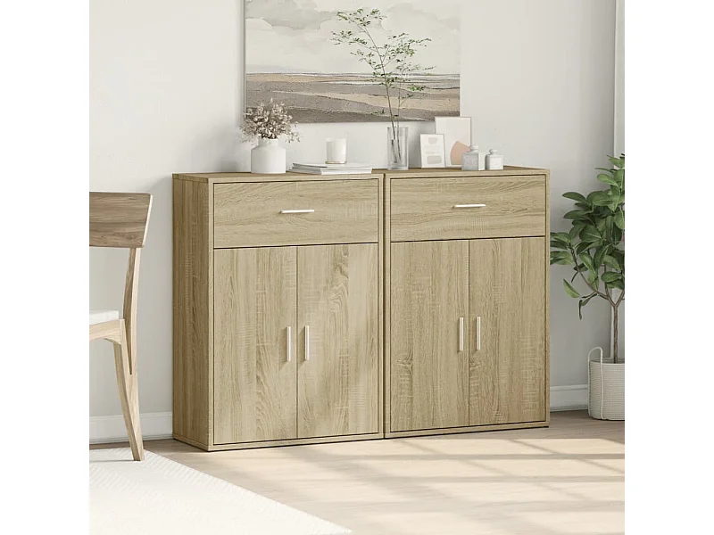 Credenze | Buffet | Armadi 2 pz Rovere Sonoma 60x30x84 cm in Legno Multistrato