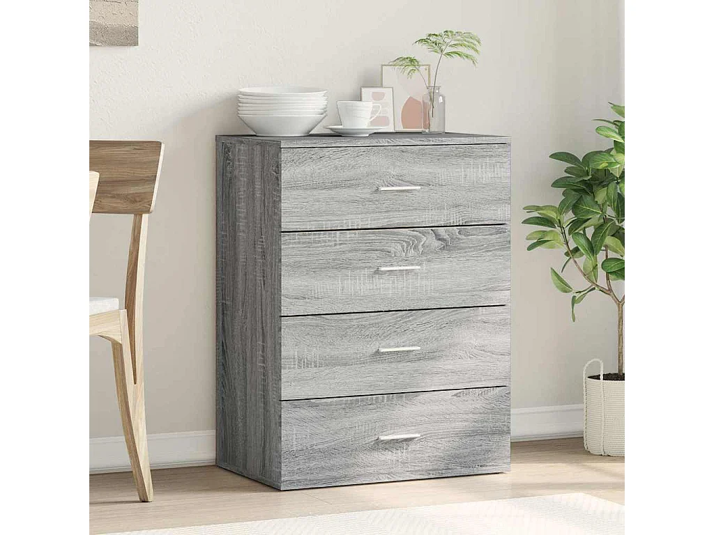 Credenza | Buffet | Armadio Grigio Sonoma 60x39x80 cm in Legno Multistrato