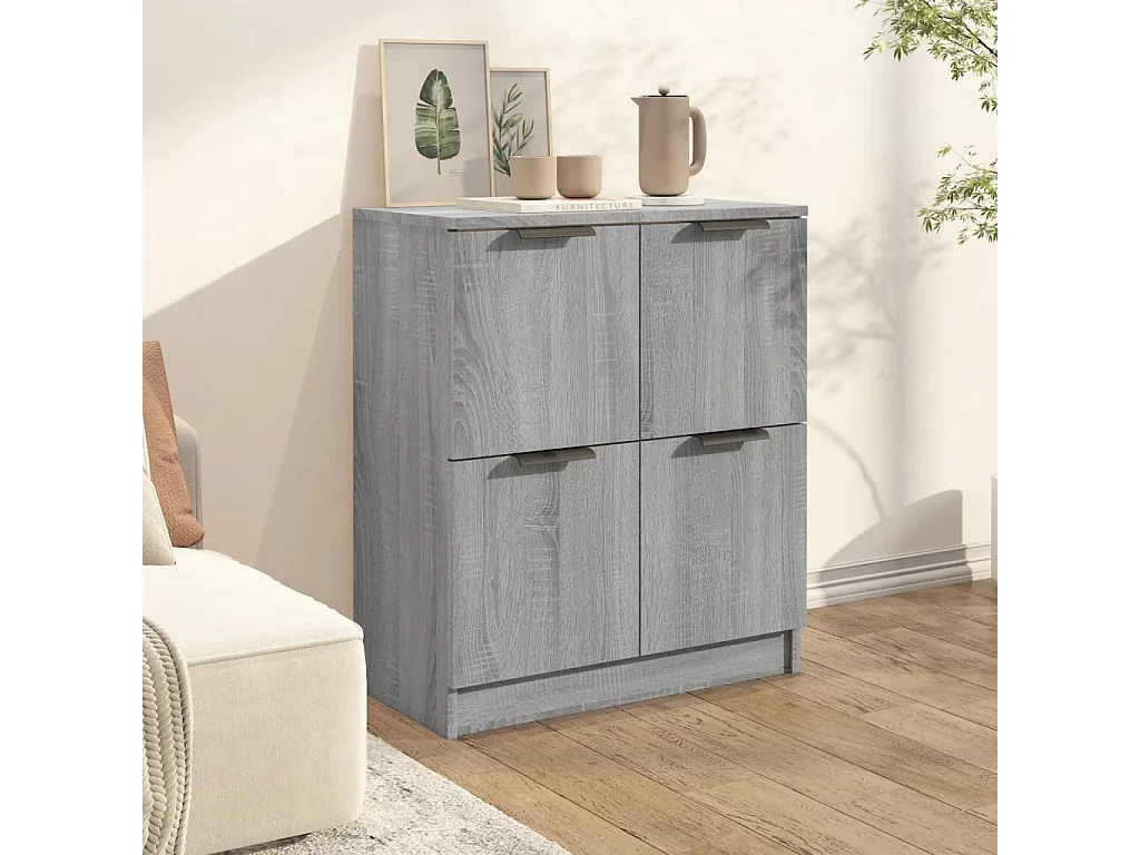 Credenza | Buffet | Armadio Grigio Sonoma 60x30x70 cm in Legno tecnico