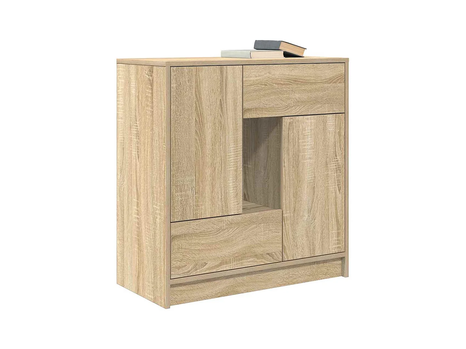 Credenza | Buffet | Armadio con Cassetti e Ante Rovere Sonoma 70,5x34x74,5 cm
