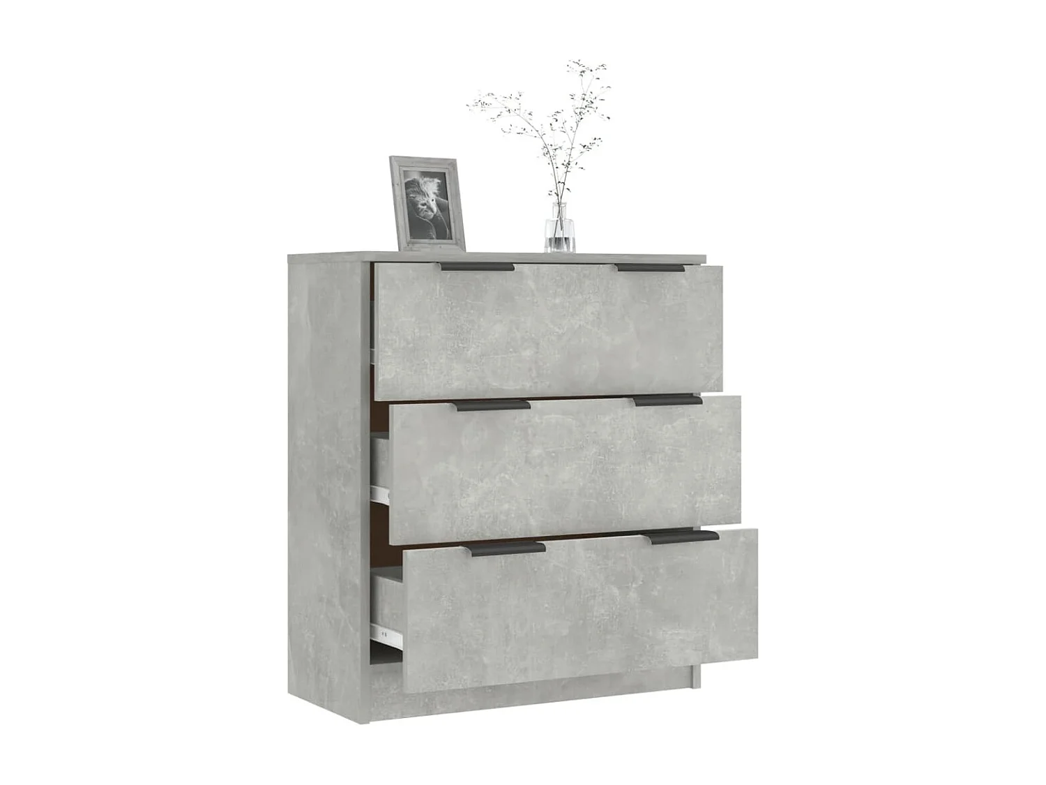 Buffet | Bahut | Meuble de rangement Gris béton 60x30x70 cm Bois d'ingénierie