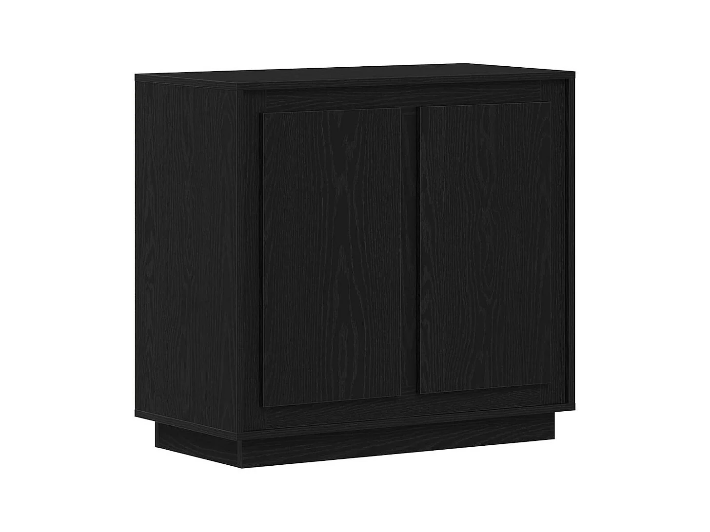 Credenza | Buffet | Armadio in Rovere Nero 80x34x75 cm in Legno Ingegnerizzato