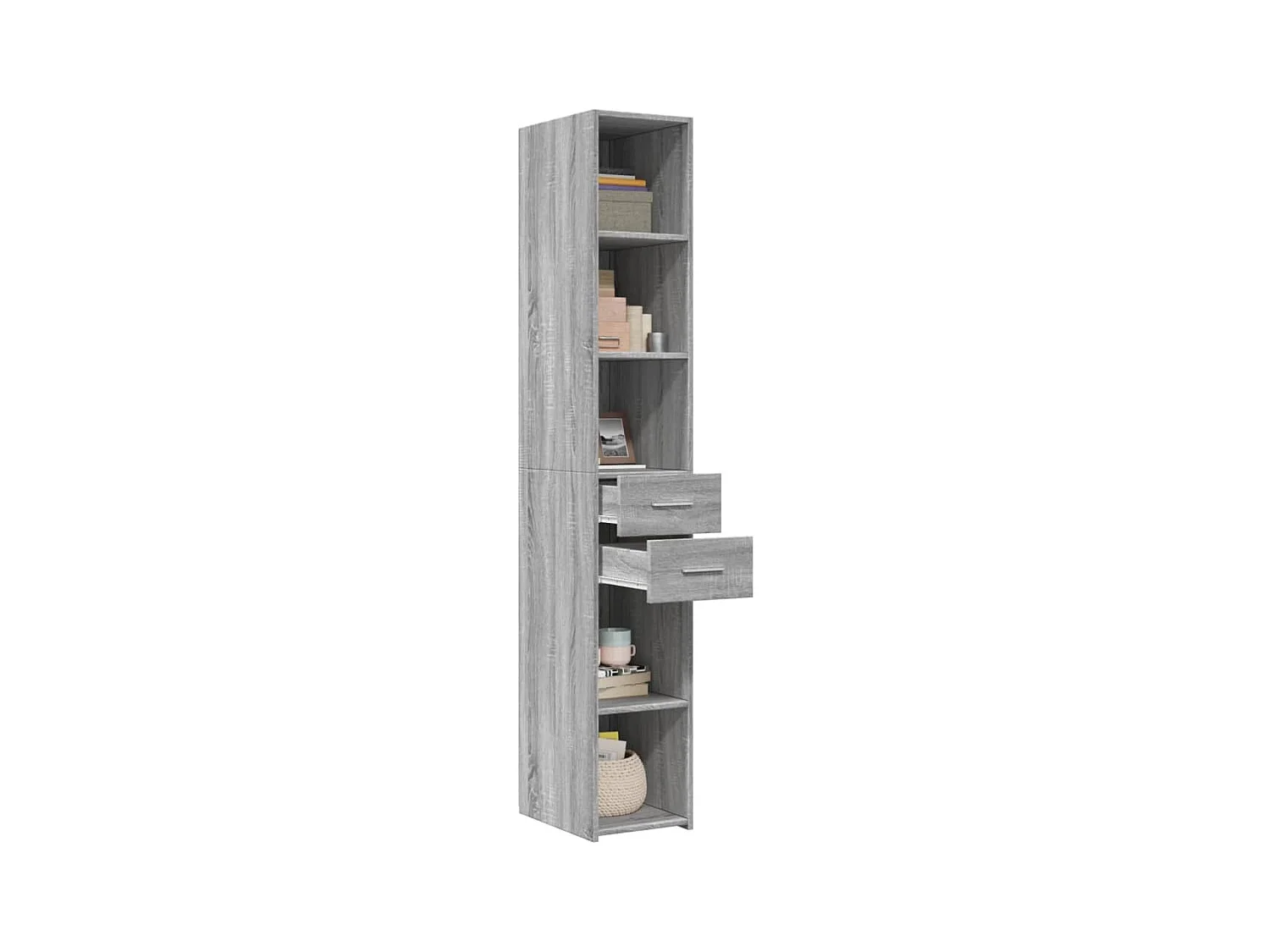 Buffet | Bahut | Meuble de rangement haut sonoma gris 30x42,5x185 cm bois d'ingénierie