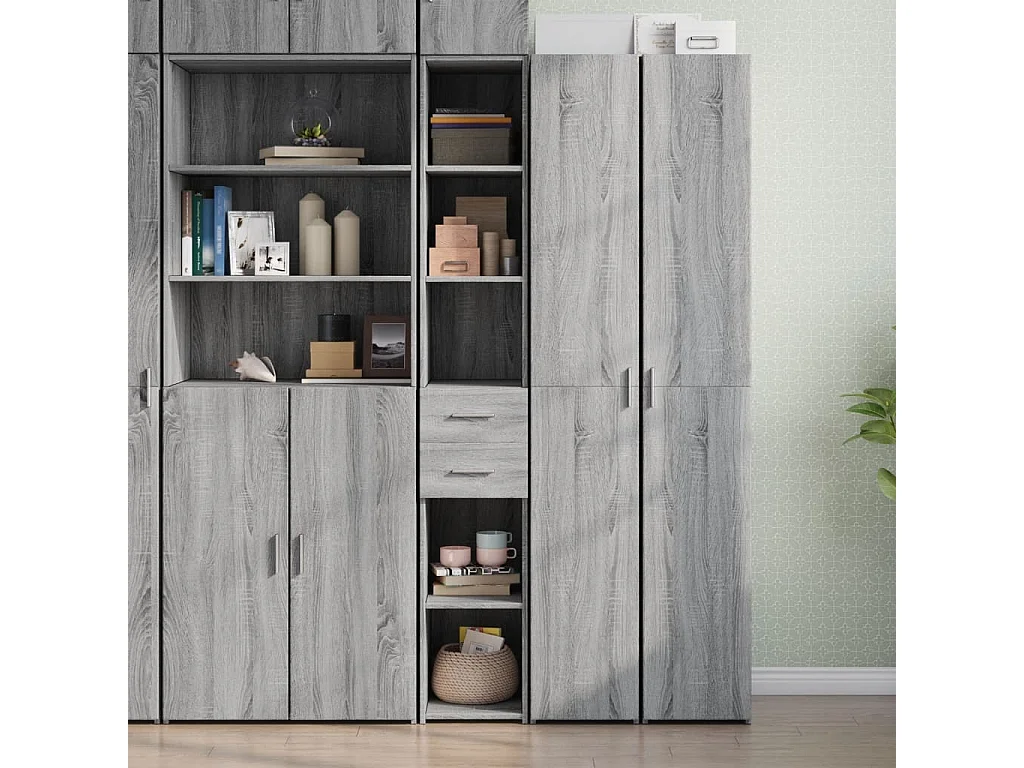 Buffet | Bahut | Meuble de rangement haut sonoma gris 30x42,5x185 cm bois d'ingénierie